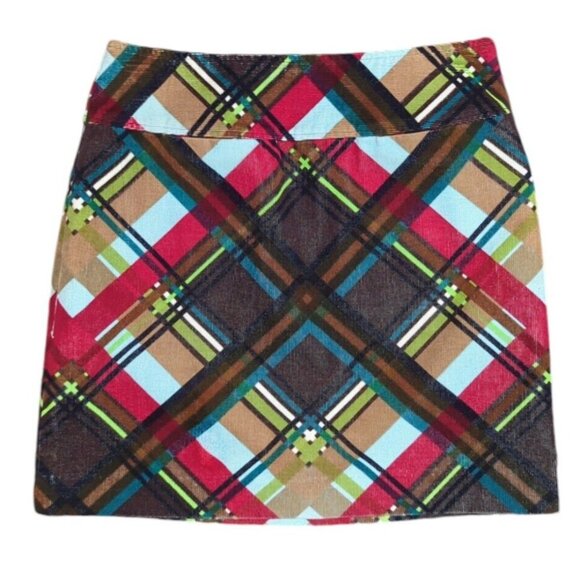 Etcetera Dresses & Skirts - Etcetera Mini Skirt Sz 6 Velvet Corduroy A Line Goblincore Grunge Y2K Retro